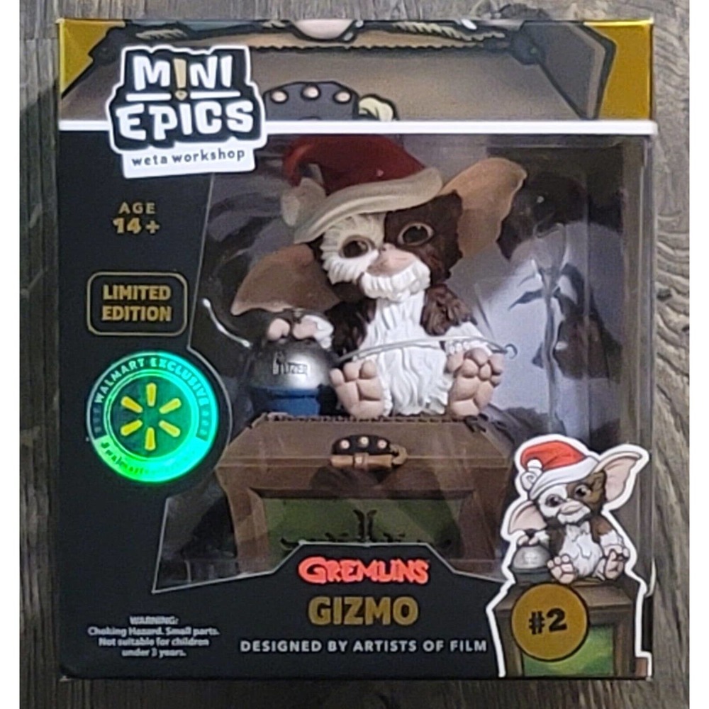 Gremlins Gizmo Weta Workshop: Mini Epics w/ Santa Christmas Hat Vinyl Figure NEW